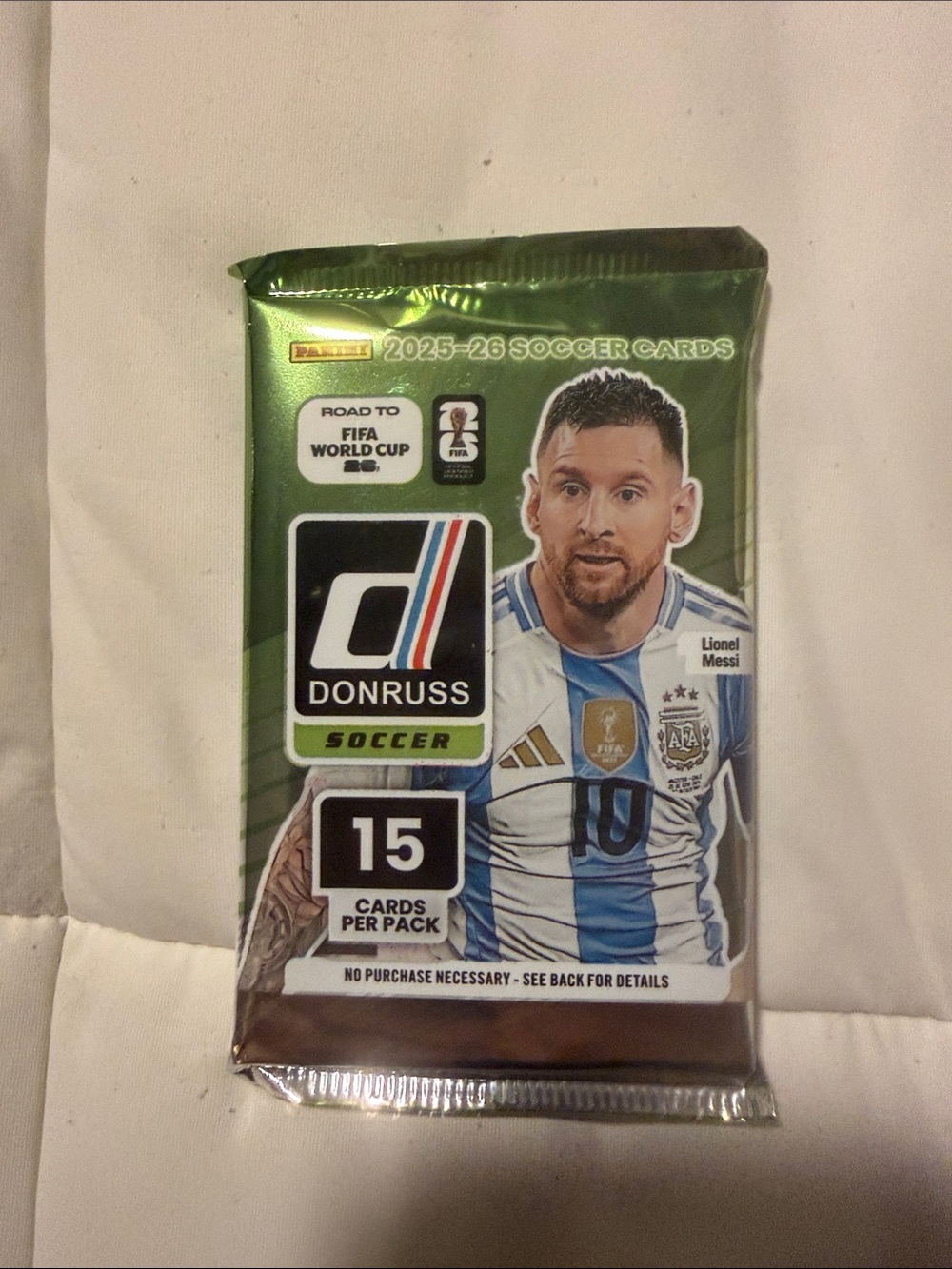 Panini Metallic Green Soccer Card Pack